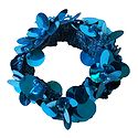 Cyan Blue Sequined Stretch Bracelet