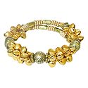 Golden Metal Bead Spring Bracelet