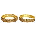 12 Golden Glitter Synthetic Bangles