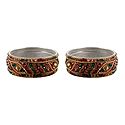 Set of 2 Multicolor Stone Studded Bangles