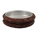 A Pair of Rust Color Stone Studded Bangles