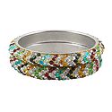 A Pair of Multicolor Stone Studded Bangles