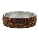 Brown Stone Studded Metal Bracelet