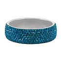 Dark Cyan Stone Studded Metal Bracelet