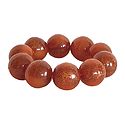Dark Rust Beaded Stretch Bracelet