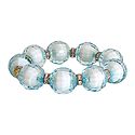 Light Blue Bead Stretch Bracelet