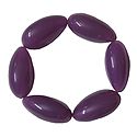 Mauve Stone Beaded Stretch Bracelet