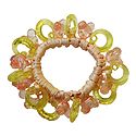 Light Yellow with Pink Stretch Bracelet