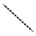 Stone Studded Metal Tennis Bracelet