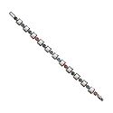 Stone Studded Metal Tennis Bracelet