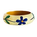 Ivory with Blue and Green Painted Bracelet