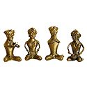 Set of 4 Musicians - Dhokra Tribal Art