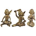 Set of 3 Village Women - Dhokra Tribal Art