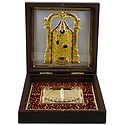 Lord Venkateshwara with Charan - Gold Plated Statue