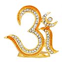 Gold Plated and Stone Studded Om
