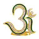Gold Plated and Stone Studded Om