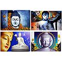 Gautam Buddha - Set of 4 Posters