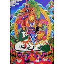 Vaishravana - The Buddhist Lord of Wealth, Riding Lion