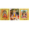 Buddha and Manjusri - Set of 3 Posters