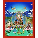 Guru Padmasambhava - Unframed Thangka Poster - Reprint on Paper