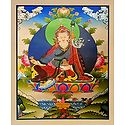 Guru Padmasambhava - Unframed Thangka Poster - Reprint on Paper