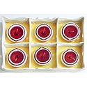 Set of Six Red Wax Candles in Terracotta Containers with a Plywood Tray