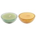 Perfumed Candles Placed inside Glass Bowls