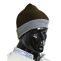 Brown with Grey Gents Woolen Beanie Cap
