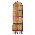 Grass Fibre Magazine and Paper Holder with 3 Pockets - Wall Hanging