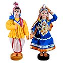 Gujrati Couple - Set of of 2 Cloth Dolls