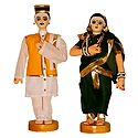 Maharashtrian Couple - Set of of 2 Cloth Dolls