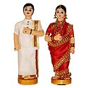 Tamil Couple - Set of of 2 Cloth Dolls