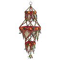 Wall Hanging with Cowrie, Mirror and Bead Work - Show Piece