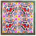 Embroidered Cloth with Elephant Design - Wall Hanging