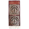 Magazine and Paper Holder with Two Pockets in Zari Weaved Elephants