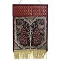 Peacock Design Brocade Silk Magazine Holder with One Pocket