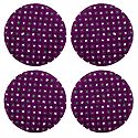 Set of 4 Cloth Embroidered Table Coasters
