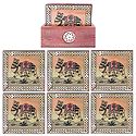 Set of 6 Gemstone Camel Painting Coasters with Holder