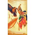 Jatayu Vadh - Raja Ravi Varma Multicolor Canvas Painting