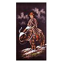 The Merchant - Brown Painting on Cotton Cloth