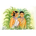 Tribal Friends - Painting on Silk