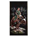 Lady on the Yak - Painting on Cotton Cloth