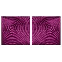 Set of 2 Magenta Satin Cushion Covers with Swirl Design
