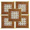 Set of 5 Camel Print Cotton Cushion Covers