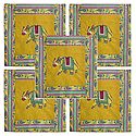 Set of 5 Elephant Print Cotton Cushion Covers