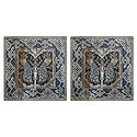 Set of 2 Silk Cushion Covers with Peacock Design