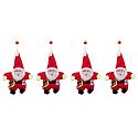 Set of 4 Hanging Red Santa Claus for Christmas Decoration