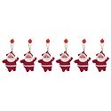 Set of 6 Hanging Santa Claus for Christmas Decoration