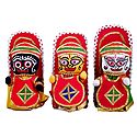Jagannath, Balaram, Subhadra - Set of 3 Cloth Dolls