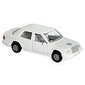 White Sedan Car - Acrylic Toy
